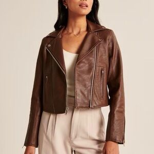 Abercrombie Brown Leather Jacket